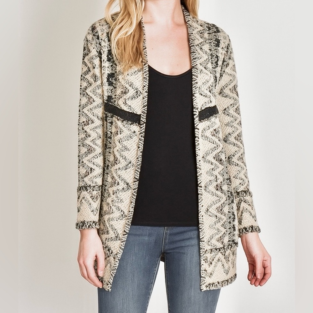 IRO Rhode Cream Multicolored Jacquard Tweed Jacket US 2 Retailed at $1045